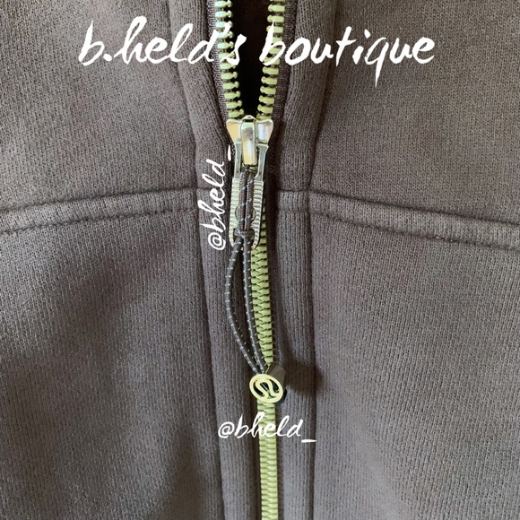 lululemon Scuba Oversized Full-Zip Hoodie Java Brown Gold Zipper Size XS/S NWT - Picture 8 of 15